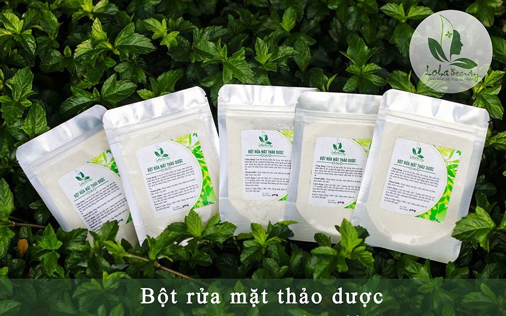 Bột rửa mặt thảo dược Loha Beauty